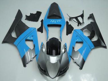 Acheter Carénages Moto Suzuki GSXR 1000 2003-2004 - Bleu Clair Argent Noir