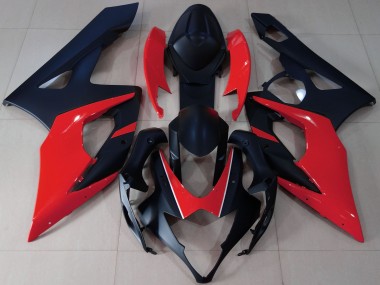 Acheter Carénages Moto Suzuki GSXR 1000 2005-2006 - Noir Mat Rouge