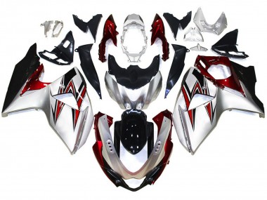 Acheter Carénages Moto Suzuki GSXR 1000 2009-2016 - Argent Rouge Noir