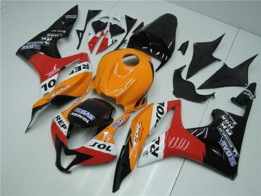 Acheter Kits Carénage Moto ABS Honda CBR600RR 2007-2008 - Orange Blanc Rouge Noir Brillant Repsol
