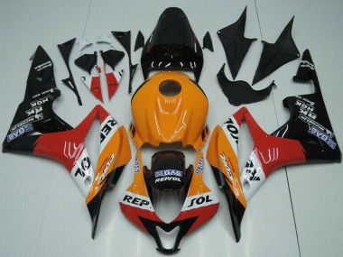 Acheter Kits Carénage Moto ABS Honda CBR600RR 2007-2008 - Orange Blanc Rouge Noir Brillant Repsol