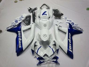 Acheter Carénages Moto Suzuki GSXR 600 / GSXR 750 2008-2010 - Blanc Bleu Jordan