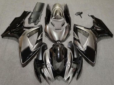 Acheter Carénages Moto Suzuki GSXR 600 / GSXR 750 2006-2007 - Argent Foncé Noir Brillant