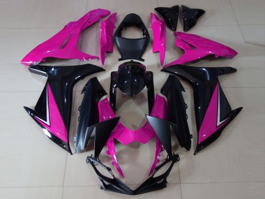 Acheter Carénages Moto Suzuki GSXR 600 / GSXR 750 2011-2024 - Rose Noir Brillant Noir Mat