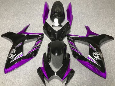 Acheter Carénage Moto Suzuki GSXR 600 / GSXR 750 2006-2007 - Violet Noir Brillant