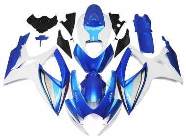 Acheter Carénages Moto Suzuki GSXR 600 / GSXR 750 2006-2007 - Blanc Bleu OEM Style