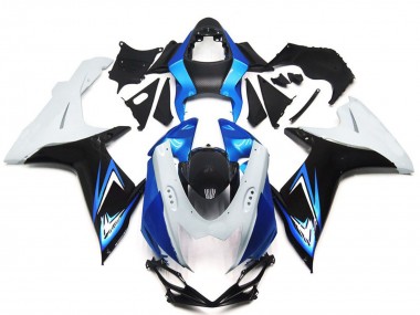Acheter Carénages Moto Suzuki GSXR 600 / GSXR 750 2011-2024 - Blanc Bleu Clair Noir Brillant