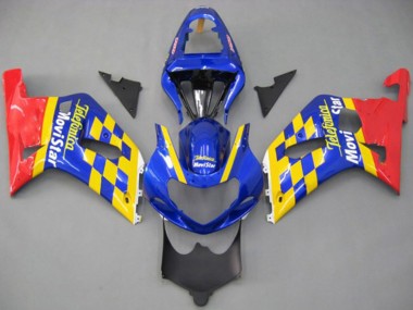 Acheter Carénages Moto Suzuki GSXR 600 / GSXR 750 2001-2003 - Bleu Jaune Rouge Telefonica MoviStar