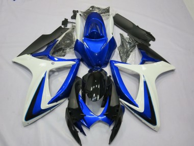 Acheter Carénages Moto Suzuki GSXR 600 / GSXR 750 2006-2007 - Blanc Bleu Noir Brillant OEM Style