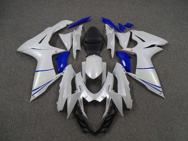 Acheter Carénages Moto Suzuki GSXR 600 / GSXR 750 2011-2024 - Blanc Bleu Perle Foncé