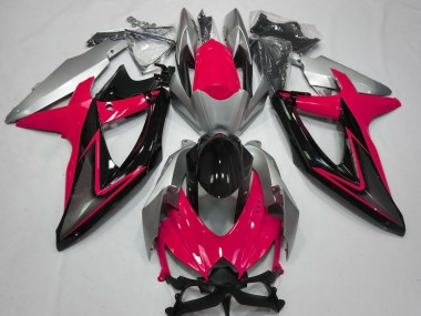 Acheter Carénages Moto Suzuki GSXR 600 / GSXR 750 2008-2010 - Argent Rouge Noir Brillant