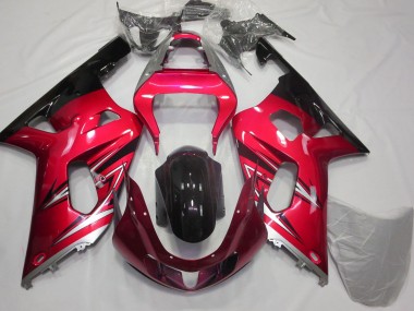 Acheter Carénages Moto Suzuki GSXR 600 / GSXR 750 2001-2003 - Rouge Argent Noir Brillant