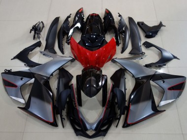 Acheter Carénages Moto Suzuki GSXR 600 / GSXR 750 2011-2024 - Gris Rouge Noir Brillant