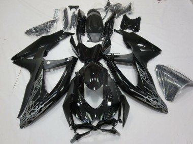 Acheter Carénages Moto Suzuki GSXR 600 / GSXR 750 2008-2010 - Noir Brillant Argent
