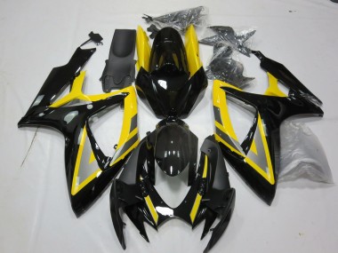 Acheter Carénages Moto Suzuki GSXR 600 / GSXR 750 2006-2007 - Jaune Argent Noir Brillant
