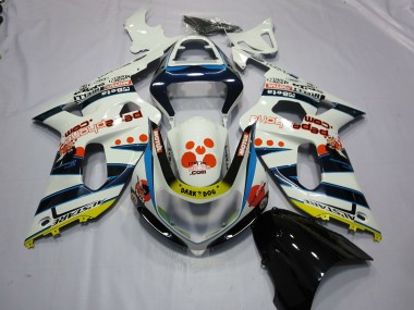 Acheter Carénages Moto Suzuki GSXR 600 / GSXR 750 2001-2003 - Blanc Bleu Rouge Jaune Spots