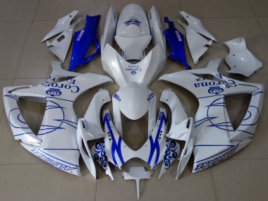 Acheter Carénages Moto Suzuki GSXR 600 / GSXR 750 2006-2007 - Blanc Bleu Corona Alstare