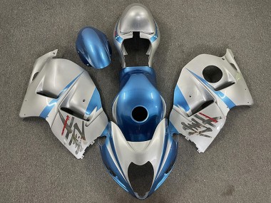 Acheter Carénages Moto Suzuki GSXR 1300 1996-2007 - Bleu Brillant Clair Argent