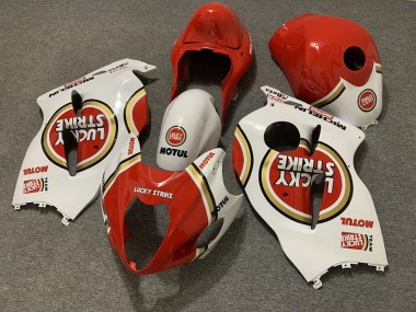 Acheter Carénages Moto Suzuki GSXR 1300 1996-2007 - Blanc Rouge Lucky Strike