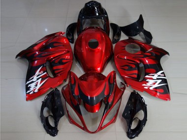 Acheter Carénages Moto Suzuki GSXR 1300 2008-2020 - Rouge Noir Flamme