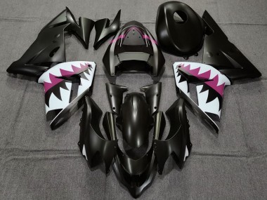 Acheter Carénages Moto Kawasaki ZX10R 2004-2005 - Noir Mat Rose Requin