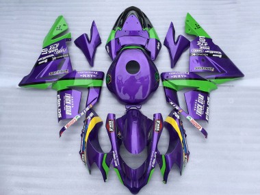 Acheter Carénages Moto Kawasaki ZX10R 2004-2005 - Vert Violet Trick Star