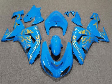 Acheter Carénages Moto Kawasaki ZX10R 2006-2007 - Bleu Clair Or