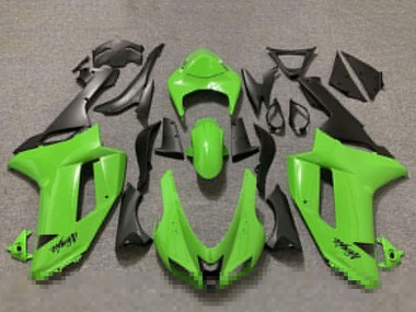 Acheter Carénages Moto Kawasaki ZX6R 2007-2008 - Vert Brillant Noir Mat