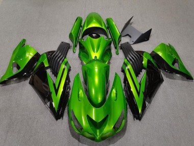Acheter Carénages Moto Kawasaki ZX14R 2006-2011 - Vert Noir Brillant