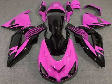 Acheter Carénages Moto Kawasaki ZX14R 2006-2011 - Rose Noir Brillant