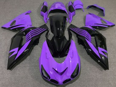Acheter Carénage Moto Kawasaki ZX14R 2006-2011 - Violet Noir Brillant