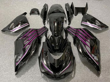 Acheter Carénages Moto Kawasaki ZX14R ZZR1400 2012-2024 - Noir Brillant Violet