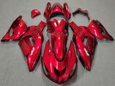 Acheter Carénages Moto Kawasaki ZX14R 2006-2011 - Rouge Blanc Ninja