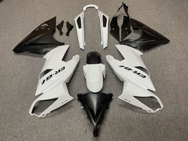 Acheter Carénages Moto Kawasaki Ninja ER6F 2009-2011 - Blanc Noir Mat