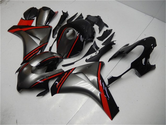 Carénage Moto Honda CBR1000RR 2008-2011 - Gris Rouge Noir Brillant