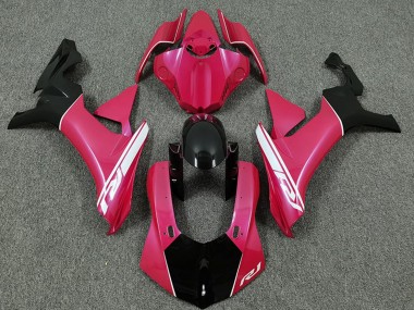 Acheter Carénages Moto Yamaha R1 2015-2019 - Rose Vif Blanc Noir Brillant