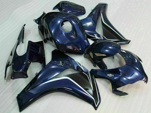 Carénages Moto Honda CBR1000RR 2008-2011 - Bleu Foncé Noir Brillant