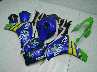 Acheter Carénages Moto Honda CBR1000RR 2008-2011 - Bleu Jaune Vert MoviStar Castrol