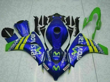 Acheter Carénages Moto Honda CBR1000RR 2008-2011 - Bleu Jaune Vert MoviStar Castrol