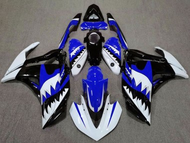 Acheter Carénages Moto Yamaha R3 2015-2018 - Blanc Bleu Noir Requin