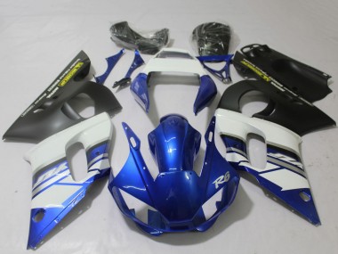 Acheter Carénages Moto Yamaha R6 1998-2002 - Blanc Bleu Noir Mat Jaune