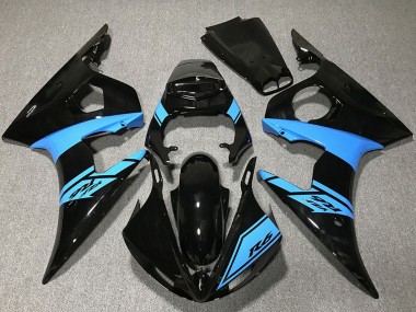 Acheter Carénages Moto Yamaha R6 2003-2004 - Noir Brillant Bleu Clair