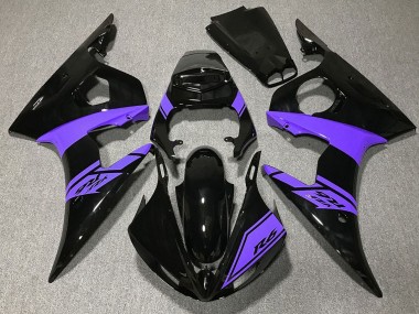 Acheter Carénages Moto Yamaha R6 2003-2004 - Noir Brillant Violet