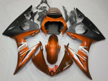 Acheter Carénages Moto Yamaha R6 2003-2004 - Orange Blanc Noir Mat
