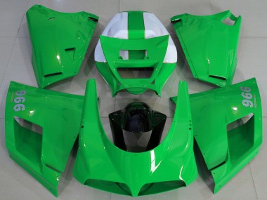 Acheter Carénages Moto Ducati 996 1993-2005 - Vert Brillant Blanc