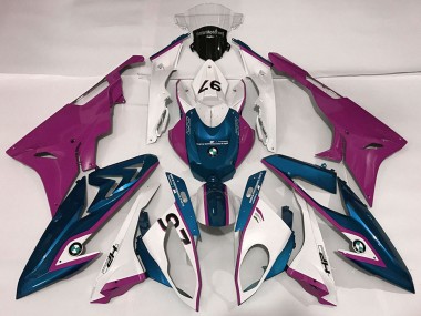 Acheter Carénages Moto BMW S1000RR 2009-2014 - Blanc Violet Bleu