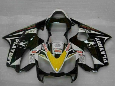 Acheter Carénages Moto Honda CBR600 F4i 2001-2003 - Blanc Jaune Noir Brillant Playboy