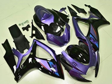 Acheter Carénages Moto Suzuki GSXR 600/750 2006-2007 - Violet Noir Brillant Bleu