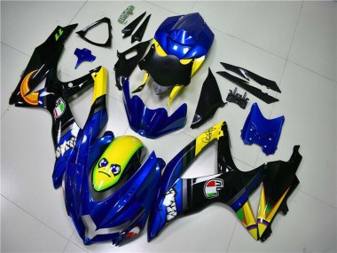 Acheter Carénages Moto Suzuki GSXR 600/750 2008-2010 - Bleu Jaune Requin