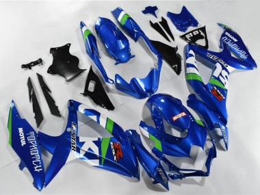 Acheter Carénages Moto Suzuki GSXR 600/750 2008-2010 - Bleu Blanc Vert Noir